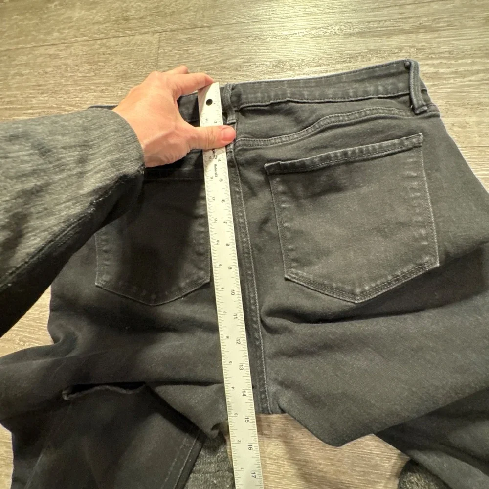 Old Navy Jeans Womens 14 Black Denim Wow Straight High Rise Stretch‎ 33x28 Adult